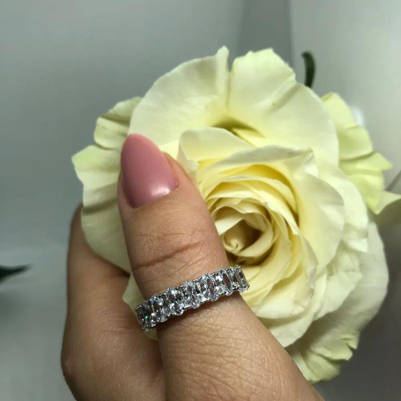 Anel Prata com Zircônias Oval - Imagem 4